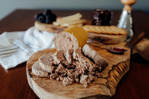 Pasture raised chicken liver braunschweiger