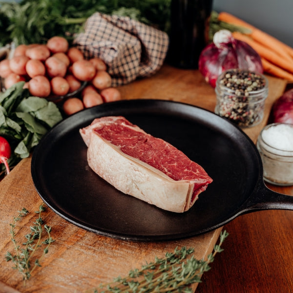 grassfed NY strip steak