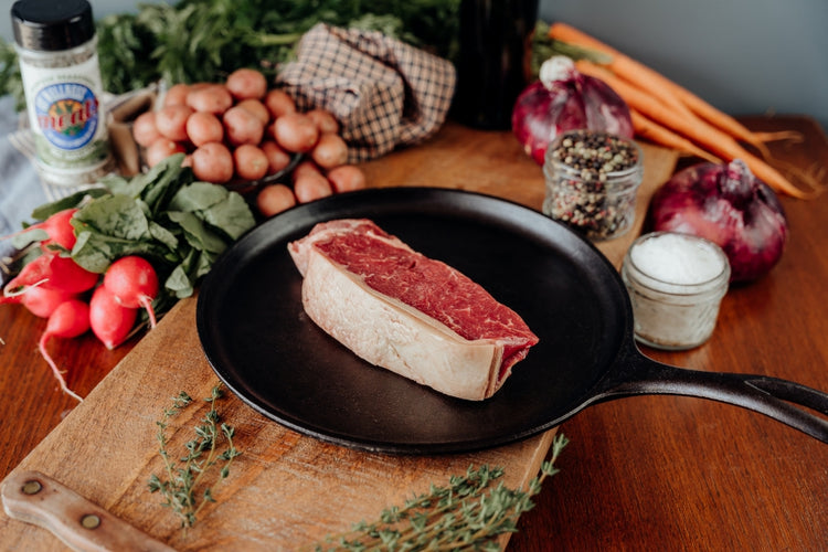 grassfed NY strip steak