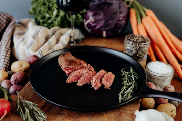 grilled, sliced coulotte steak