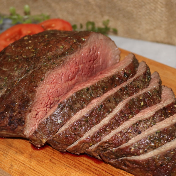 roasted grassfed sirloin cap roast, picanha