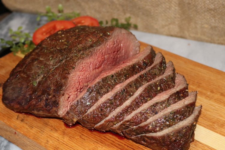 roasted grassfed sirloin cap roast, picanha