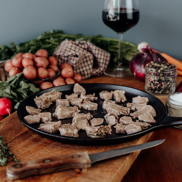 grassfed lamb tongues, cooked