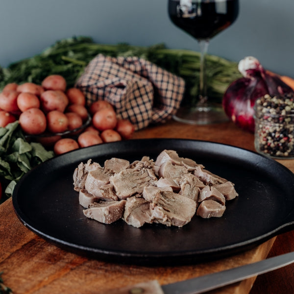 grassfed lamb tongues, cooked