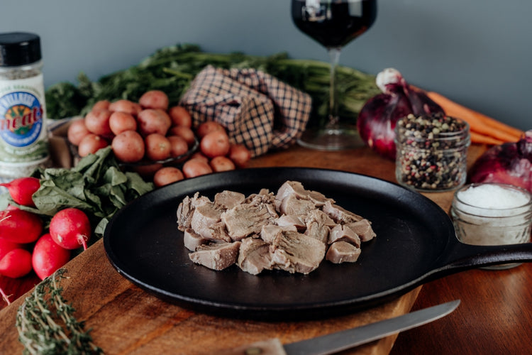 grassfed lamb tongues, cooked