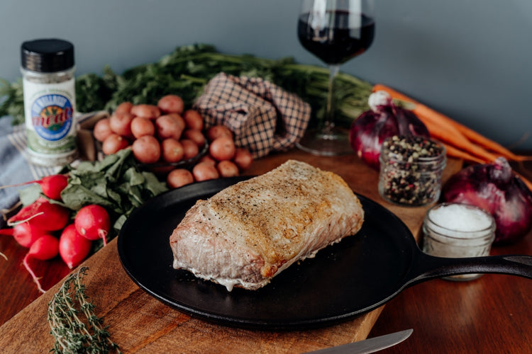slow roasted pastured boneless pork loin roast