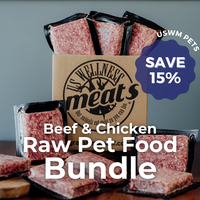 beef and chicken raw pet food bundle