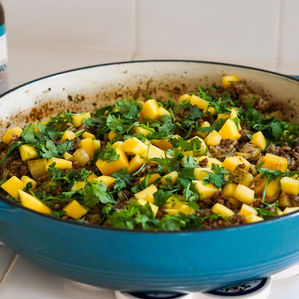 One pan Caribbean Protein and Rice