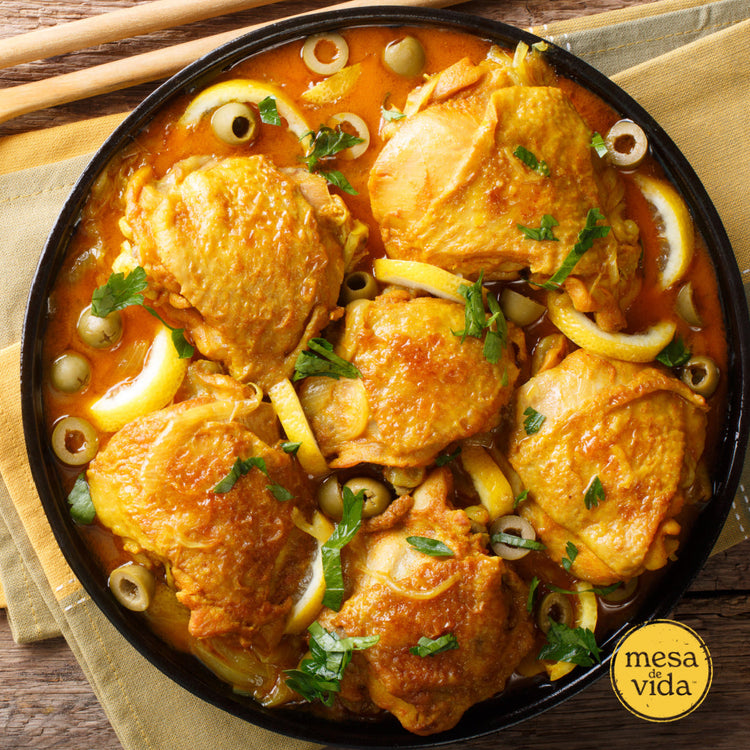 Oven braised chicken tagine