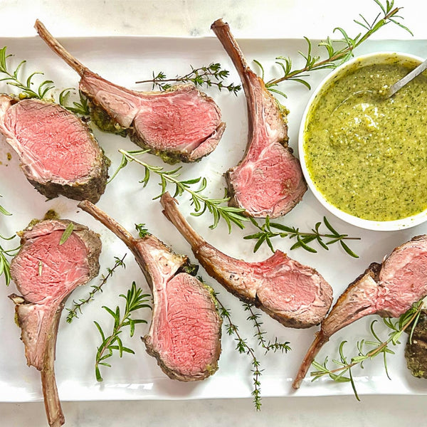 Rack of Lamb with Chimichurri, foodology geek, laura reigel photo