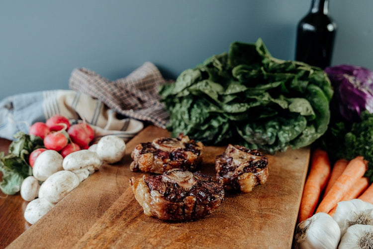 grassfed beef oxtails roasted