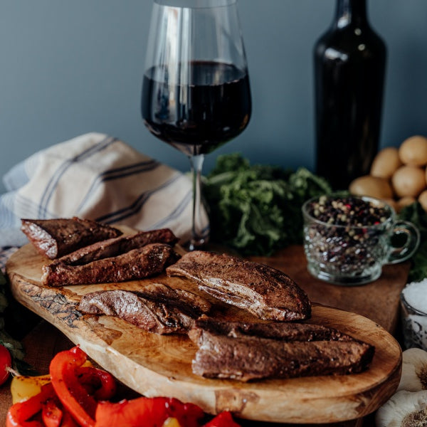 grilled grassfed beef heart