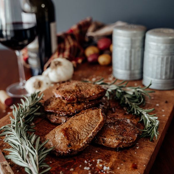 Grassfed Beef Sandwich Steaks Cooked