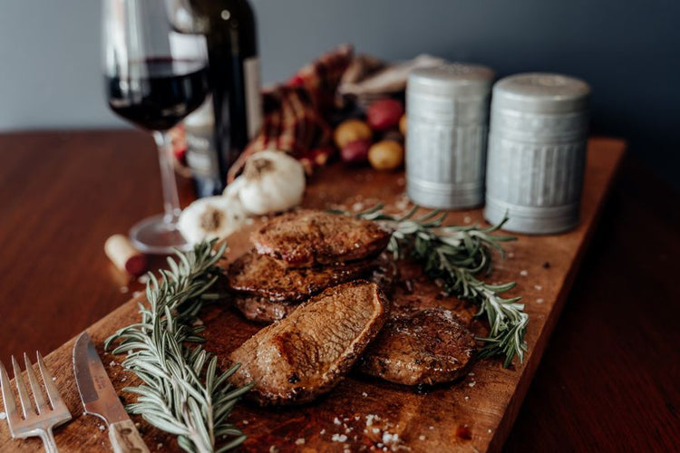 Grassfed Beef Sandwich Steaks Cooked