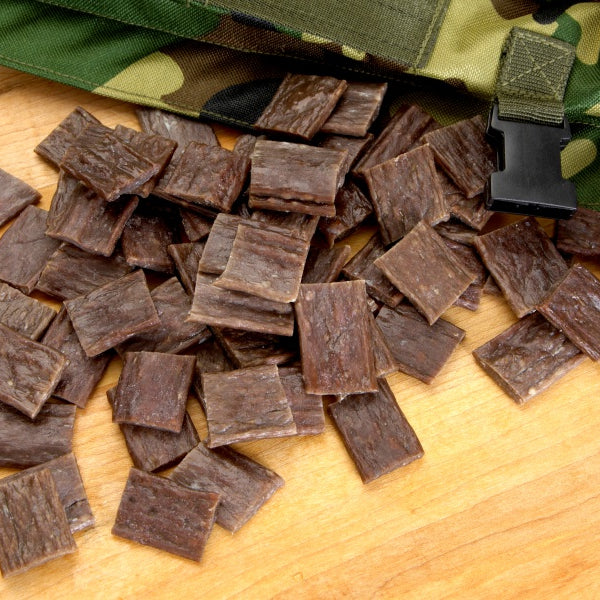 jerky end pieces with camo knife sheath