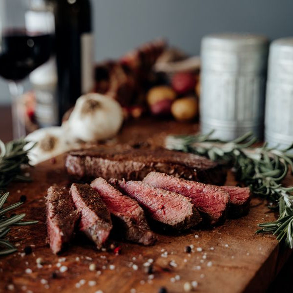 Grassfed Beef Sirloin Tip Steaks Cooked