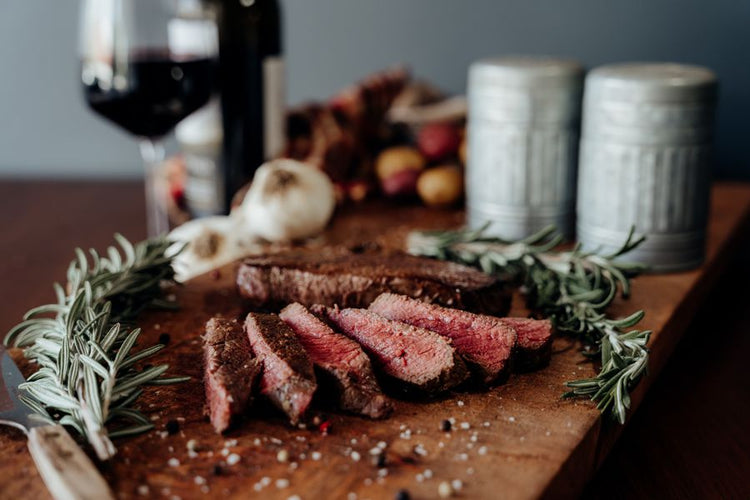 Grassfed Beef Sirloin Tip Steaks Cooked