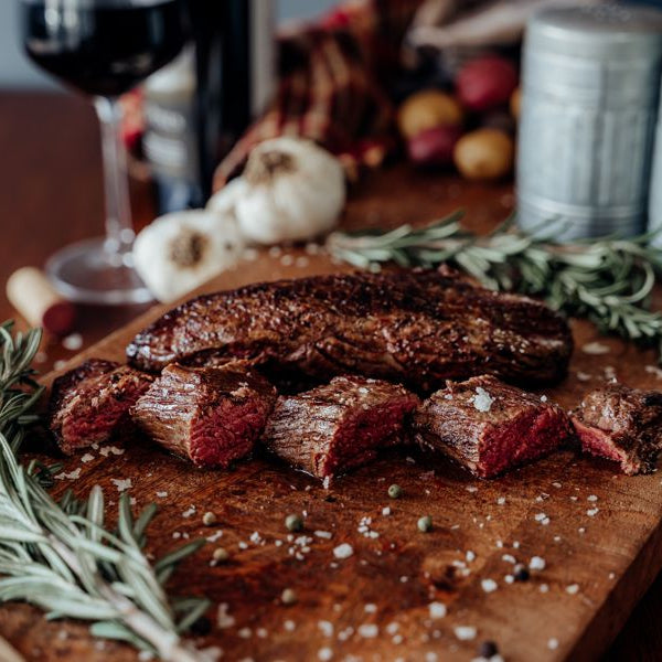 Grassfed Shoulder Tender, Teres Major Steaks cooked
