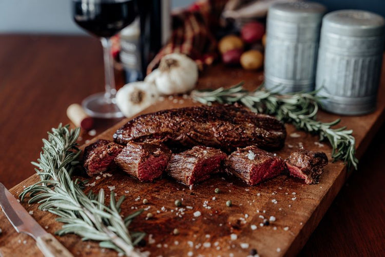 Grassfed Shoulder Tender, Teres Major Steaks cooked