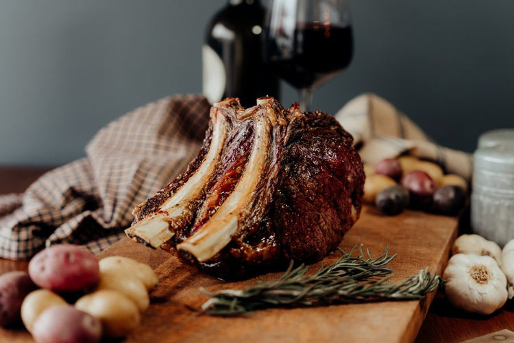 Grassfed Standing 2-Rib Roast Cooked