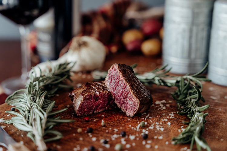 Grassfed Beef Tenderloin Filet Mignon Grilled sliced