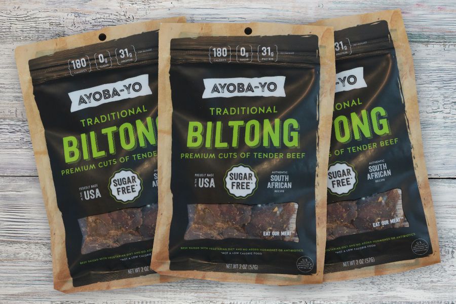 Ayoba Yo Traditional Biltong, grassfed beef jerky