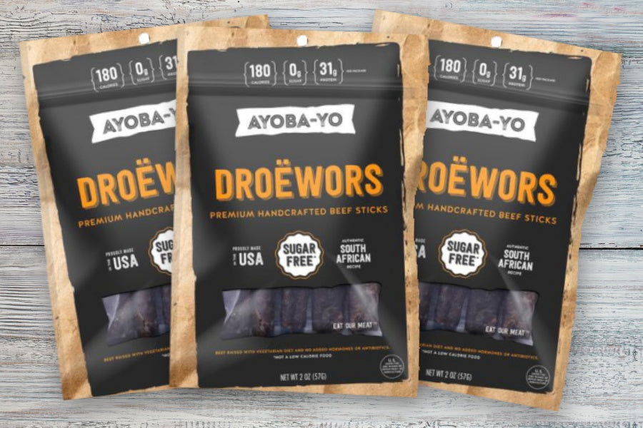 Ayoba Yo Droewors South African Jerky, beef sticks