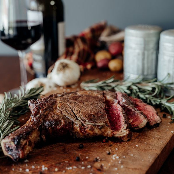 Grilled and Sliced Grassfed Beef Large French Ribeye