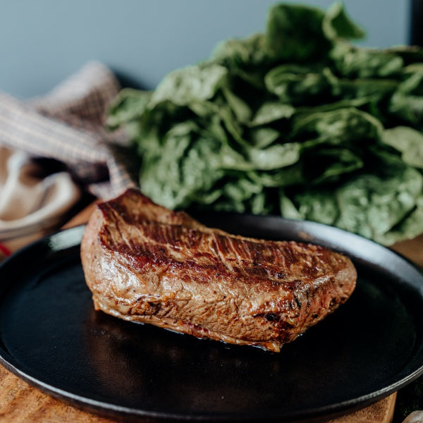 grilled tri-tip roast on skillet