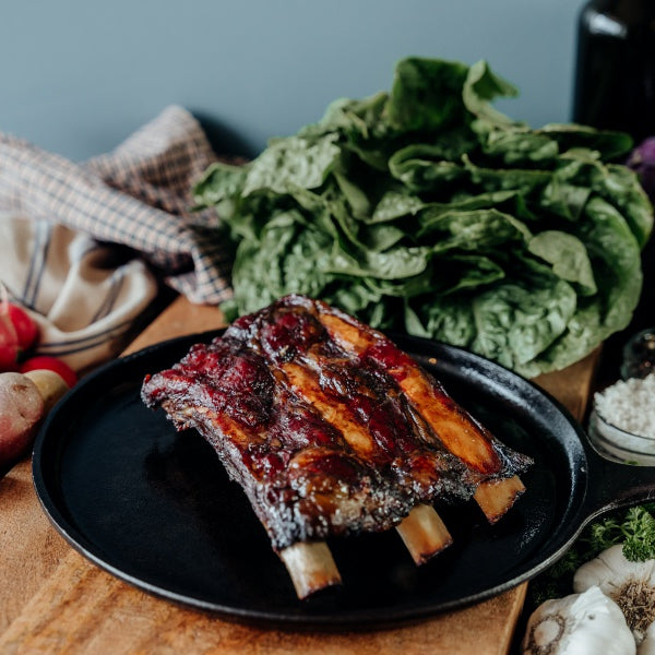 hickory smoked beef back ribs, BBQ ribs