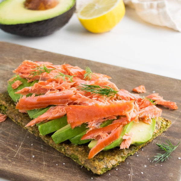 Lummi Island Wild-Caught Smoked Salmon on cracker