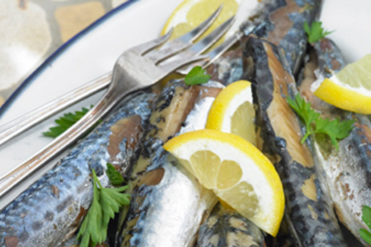 Mackerel on a plate