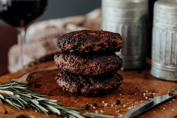 Grassfed Grilled Burgers, Ground Beef with heart, kidney, liver blend