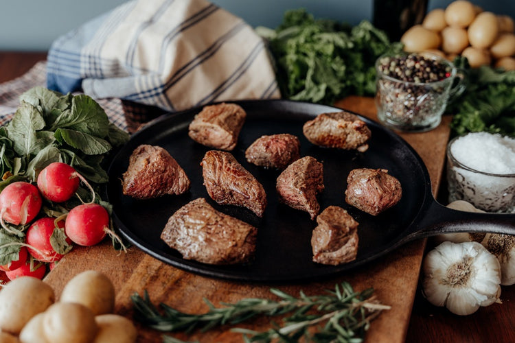grassfed lamb kabobs cooked