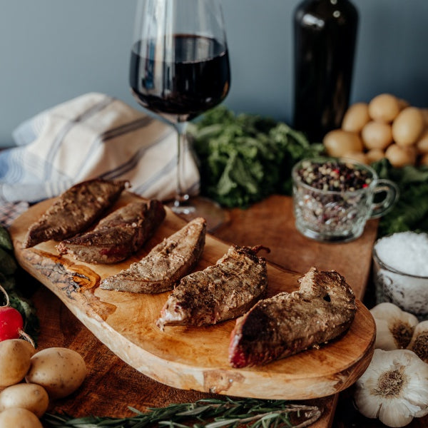 Cooked Grassfed lamb liver, lamb organs