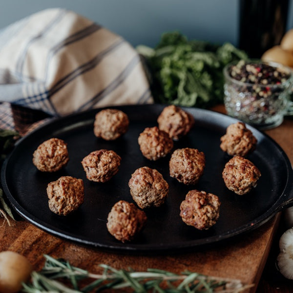 high fat grassfed lamb meatballs