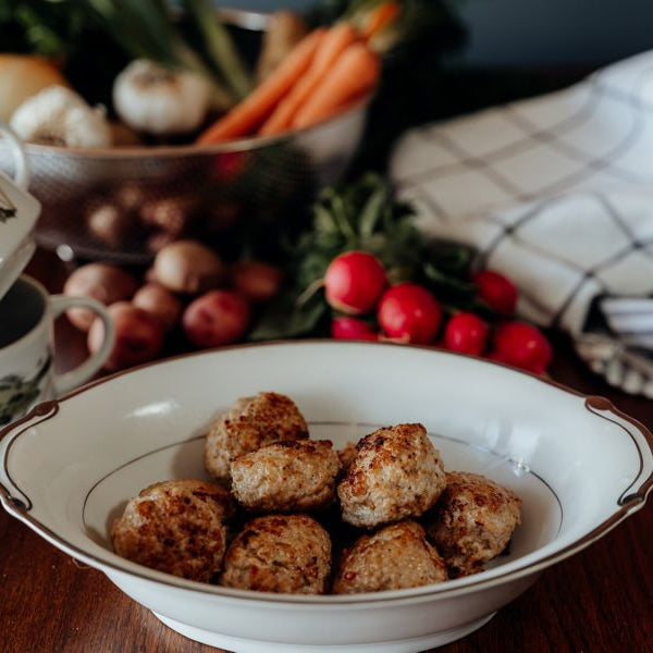 pastured chicken sausage, breakfast sausage cooked