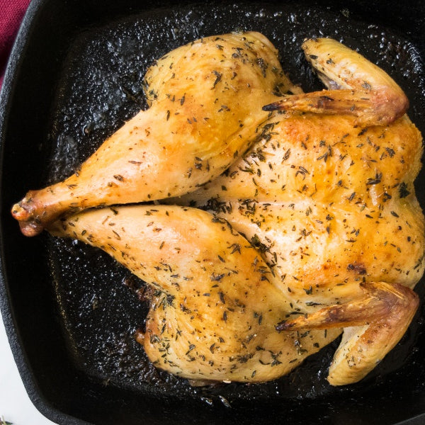 spatchcock chicken roasted, pastured chicken, split chicken