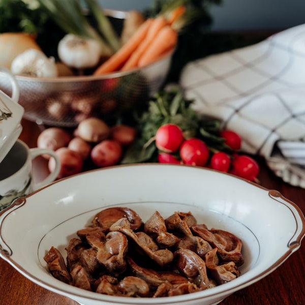 cooked pasture-raised chicken gizzards