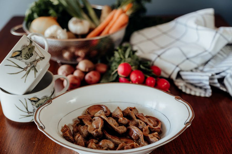 cooked pasture-raised chicken gizzards