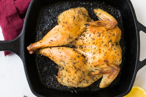 pasture-raised spatchcock chicken