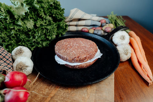 raw ground sirloin patties