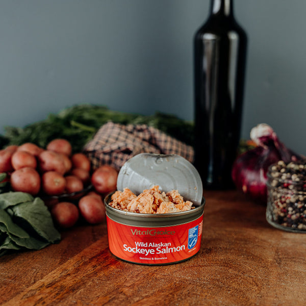 Wild Skinless Boneless Canned Alaskan Wild Red Salmon - 6 oz. | US