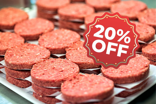 Bison Beef Burger patties, 20% off