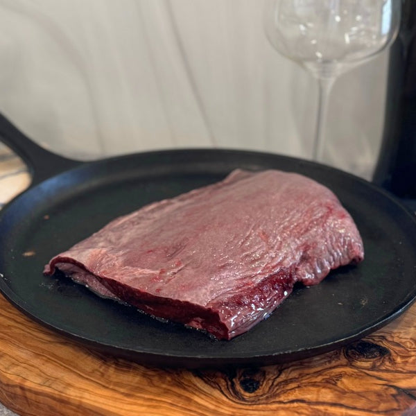 beef spleen on skillet