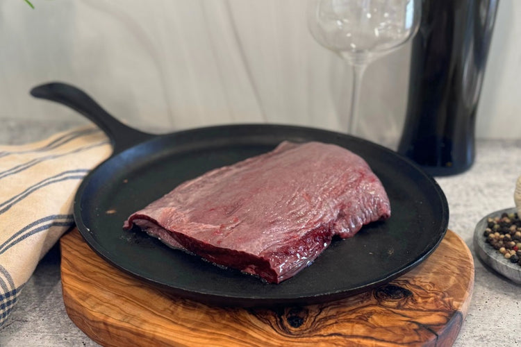 beef spleen on skillet