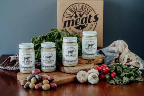 Premium Beef Tallow (Triple Filtered) - 4 pk (14 oz jars) - Ships Separately