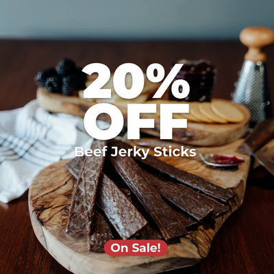 Beef Jerky Sticks - Plain 6-8 sticks (8 oz pkg)