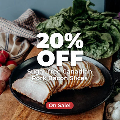 Sugar Free Canadian Pork Bacon Slices - 1 lb.