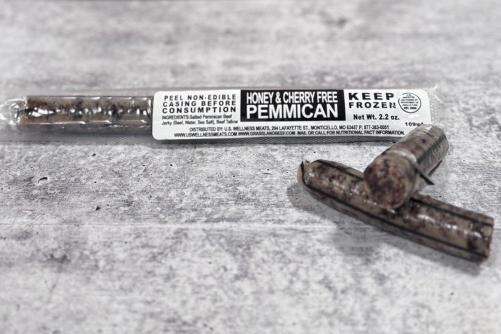 honey cherry free chunky pemmican bar